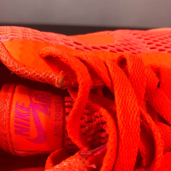 Crimson Orange and Pink Nike AF1 Women’s - Picture 7 of 8